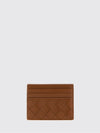 flat woven nappa calfskin card holder with 7 slots