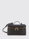 big bang mini intrecciato linen bag with removable strap