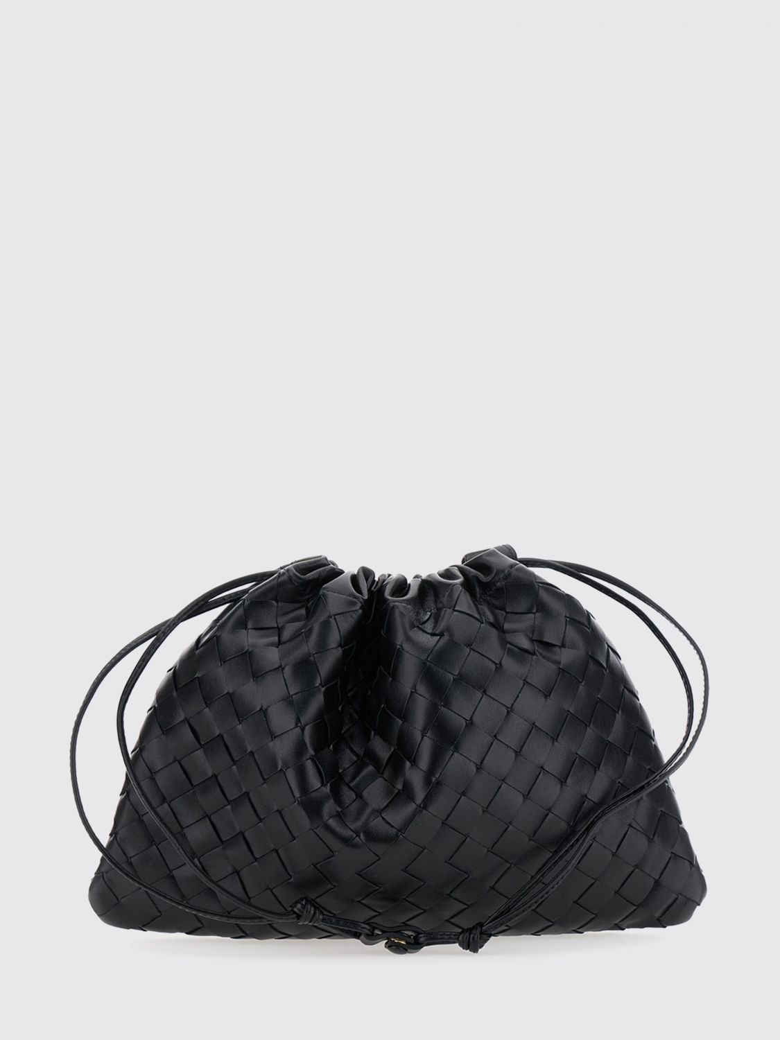dustbag intrecciato calfskin bucket bag with drawstring
