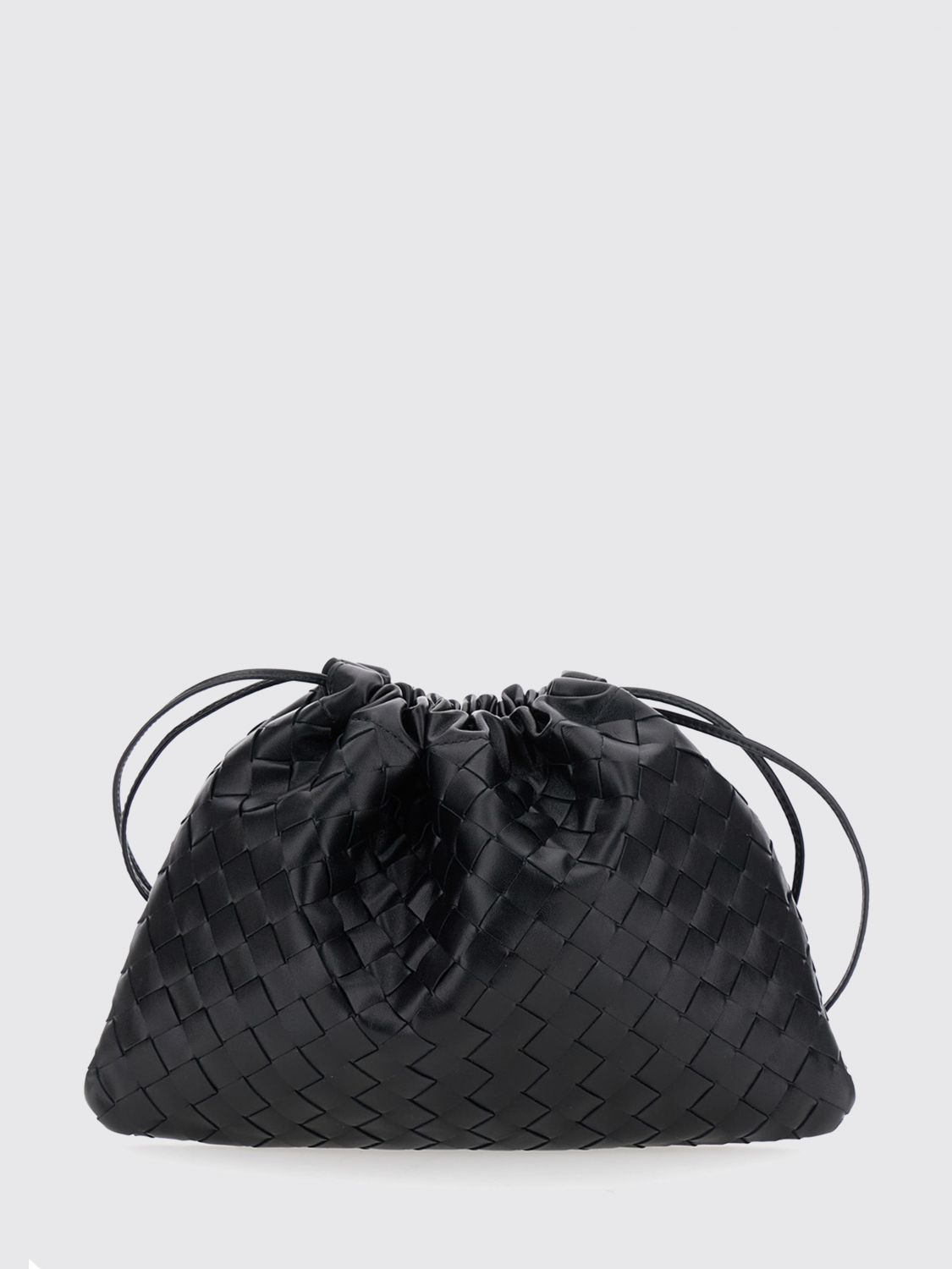 dustbag intrecciato calfskin bucket bag with drawstring