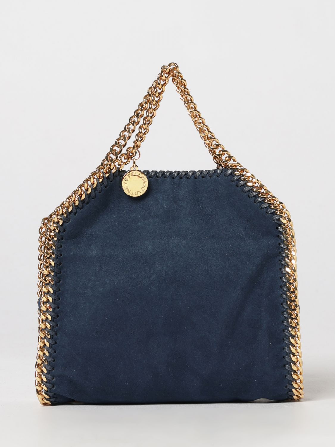 falabella mini synthetic leather bag with chain trims