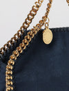 falabella mini synthetic leather bag with chain trims
