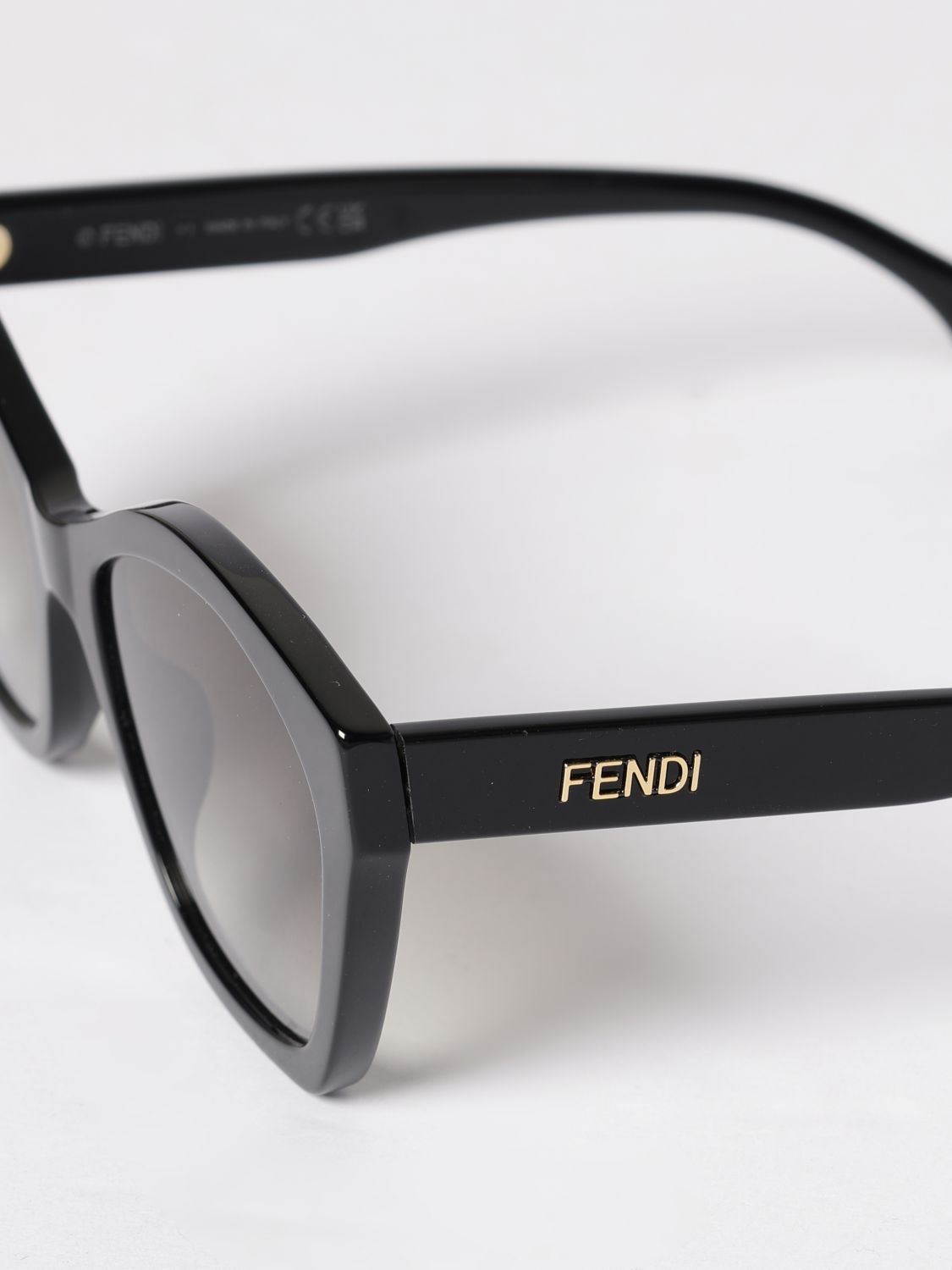 oversized irregular-shaped sunglasses in acetate with logo