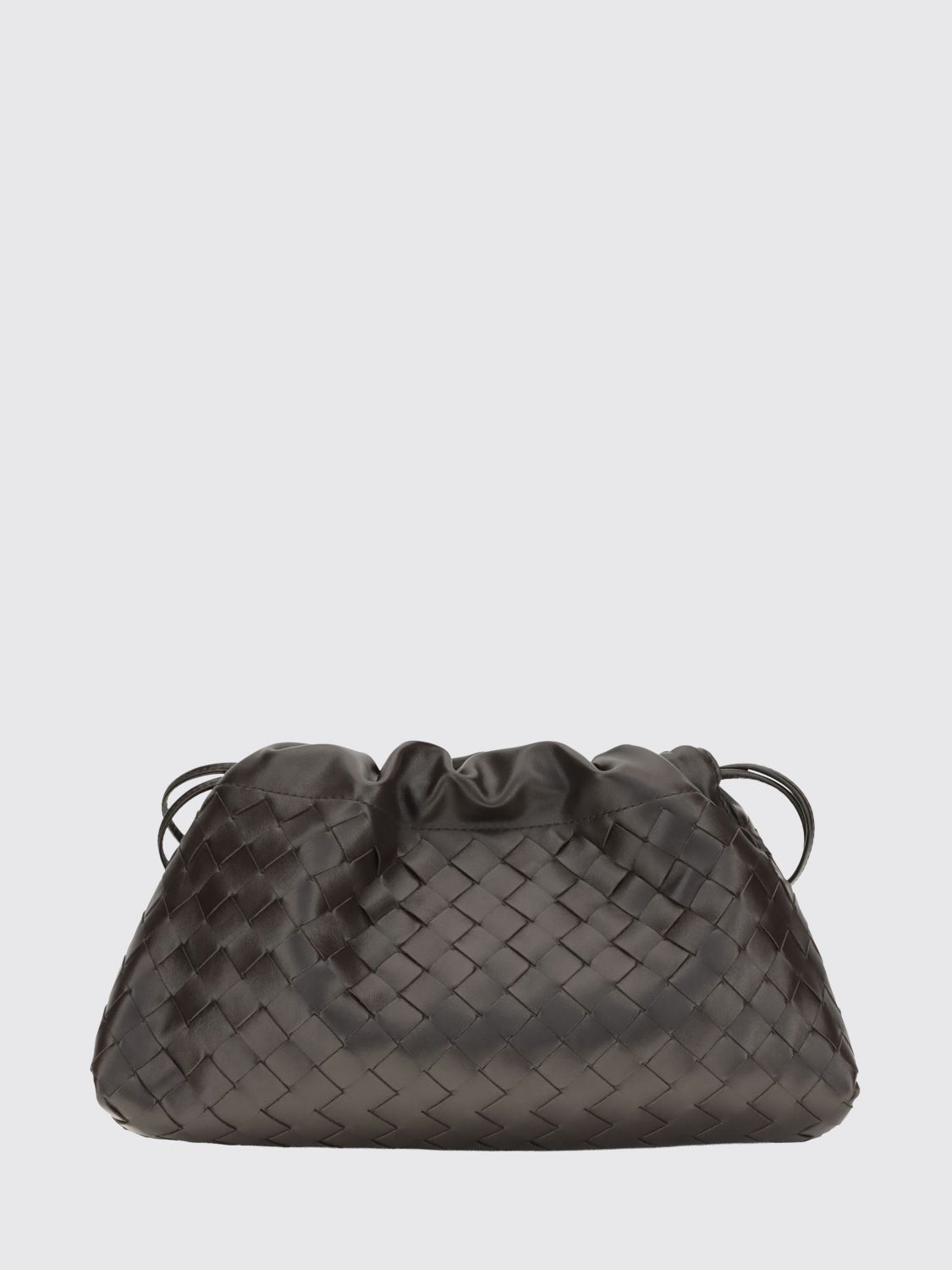 dustbag notte woven calfskin leather bucket bag