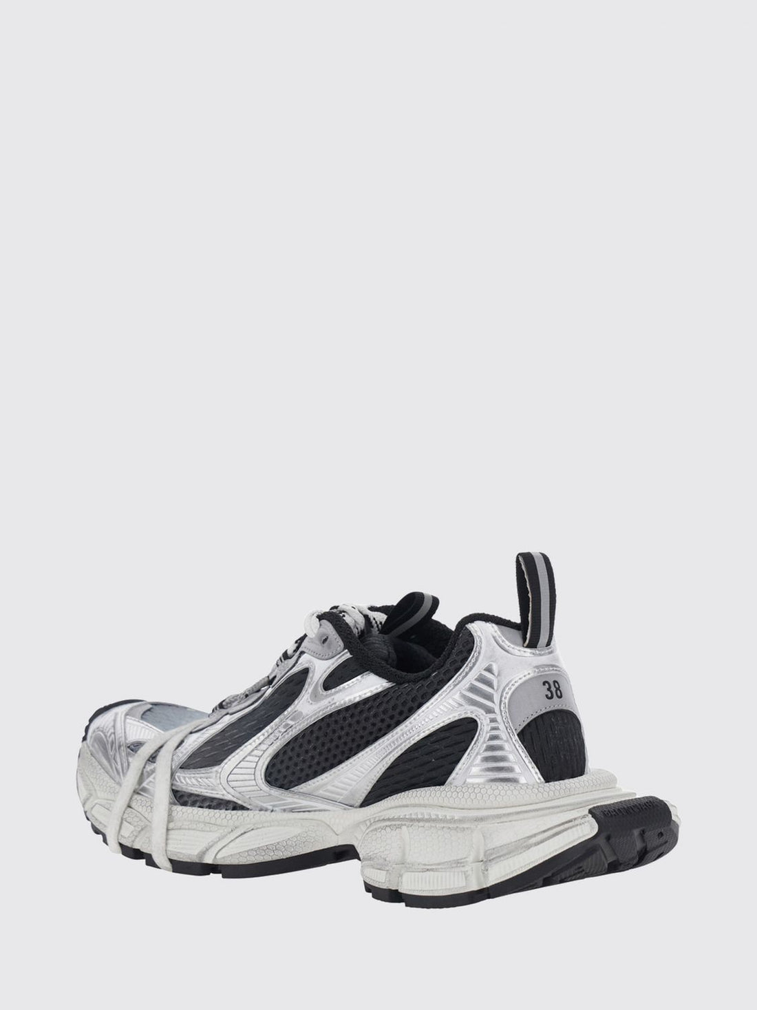 BALENCIAGA 36 3xl bicolor mesh and rubber sneakers with worn-out effect