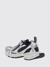 3xl bicolor mesh and rubber sneakers with worn-out effect