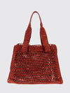 summer banana chloé crochet raffia tote bag with embroidered logo