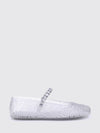 the jelly mary jane ballet flats in transparent pvc with crystals