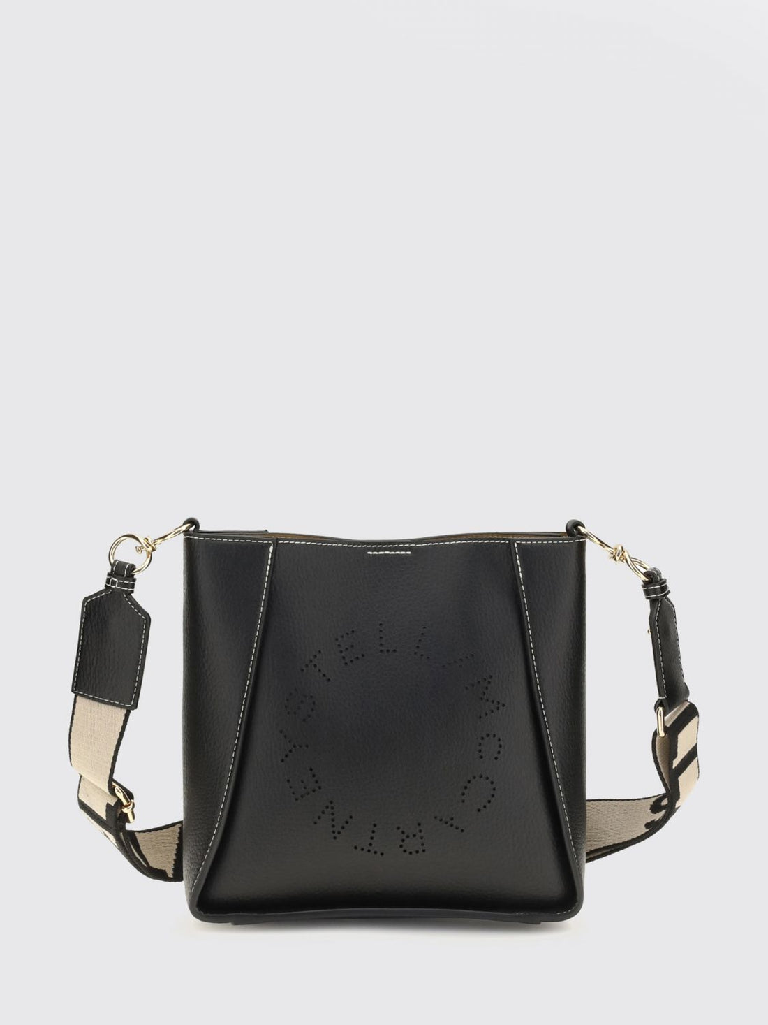 STELLA MCCARTNEY OS crossbody bag in faux leather with perforated logo