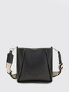 crossbody bag in faux leather with perforated logo