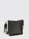 crossbody bag in faux leather with perforated logo