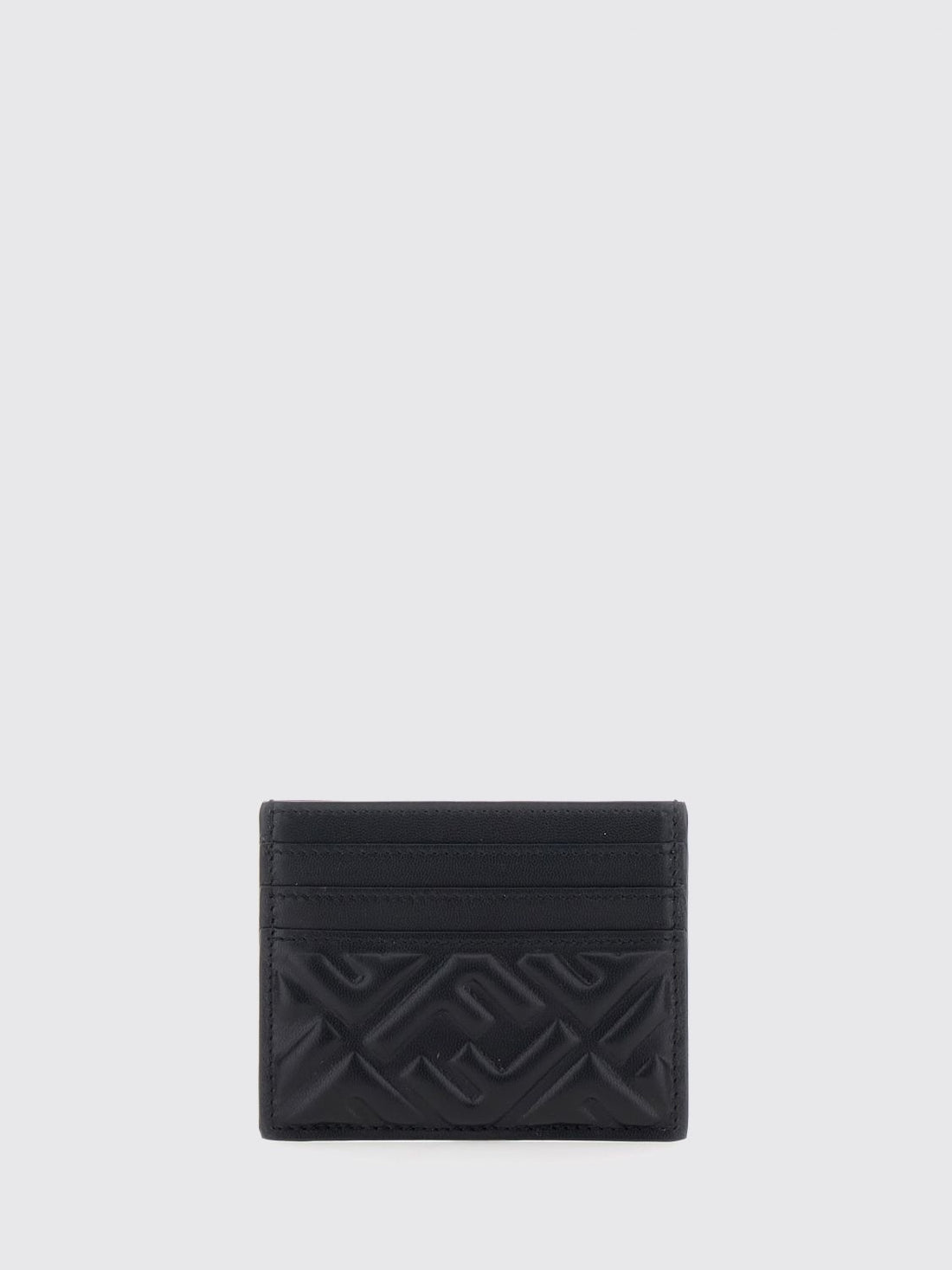 FENDI OS lambskin card holder with six slots and embossed ff logo