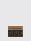 card holder in ff zucca jacquard fabric with six credit card slots