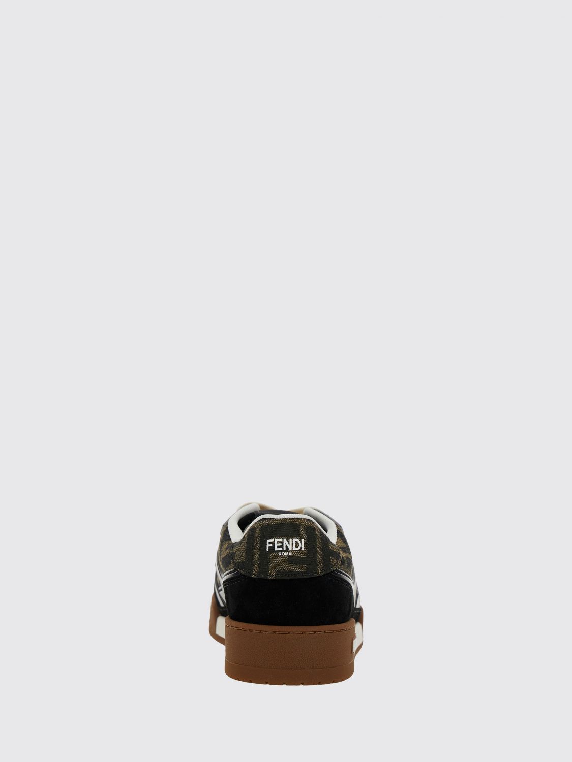 match suede and ff monogram jacquard sneakers