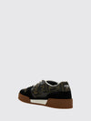 match suede and ff monogram jacquard sneakers