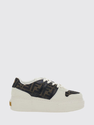 match platform sneakers in ff monogram jacquard fabric