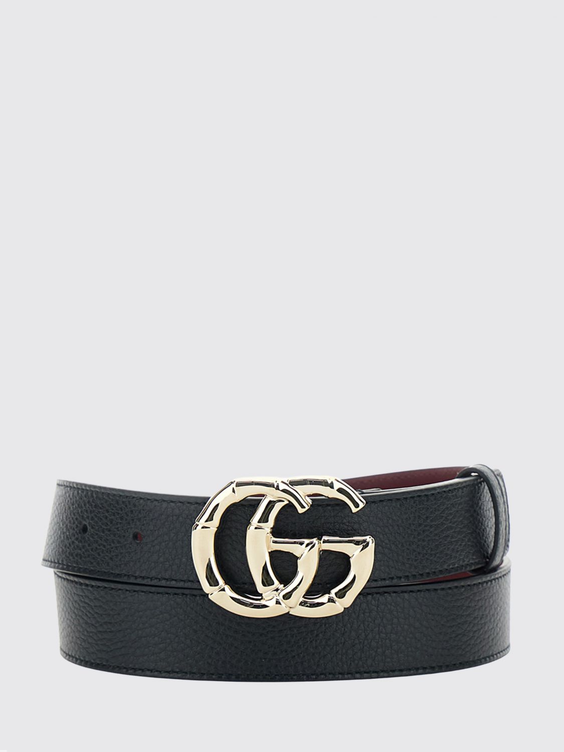 gg marmont grained calfskin leather belt with double g buckle