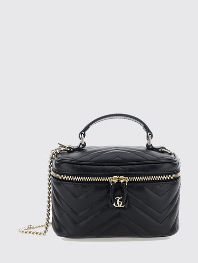 gg marmont mini handbag in chevron matelassé nappa leather