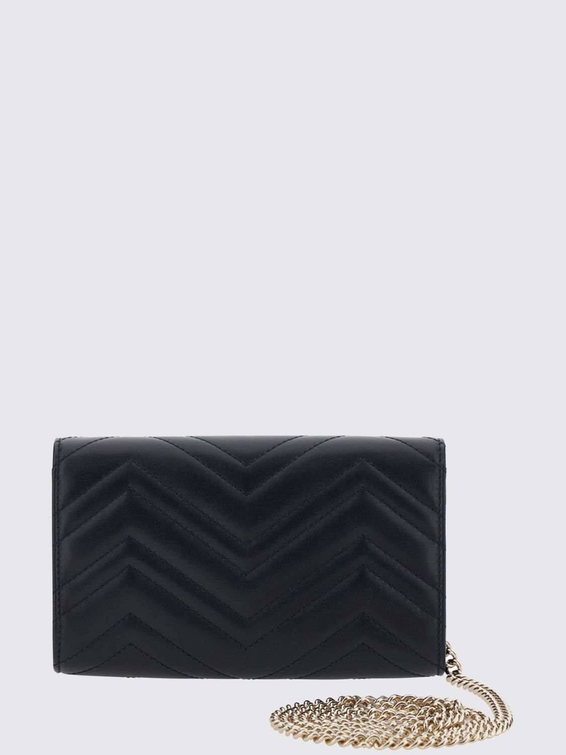 gg marmont mini envelope bag in matelassé leather with chain strap