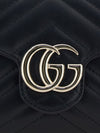 gg marmont mini envelope bag in matelassé leather with chain strap