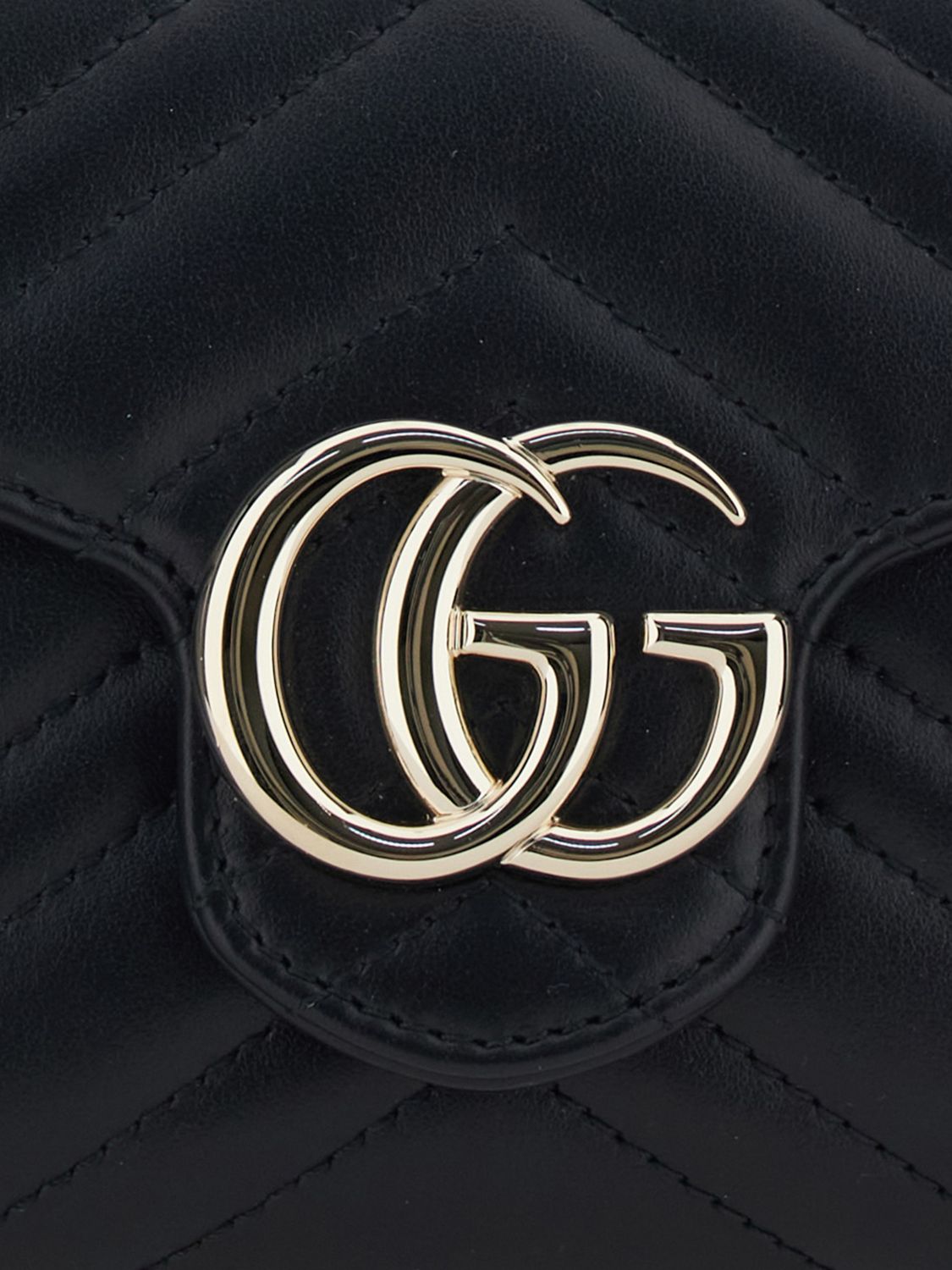 gg marmont mini envelope bag in matelassé leather with chain strap
