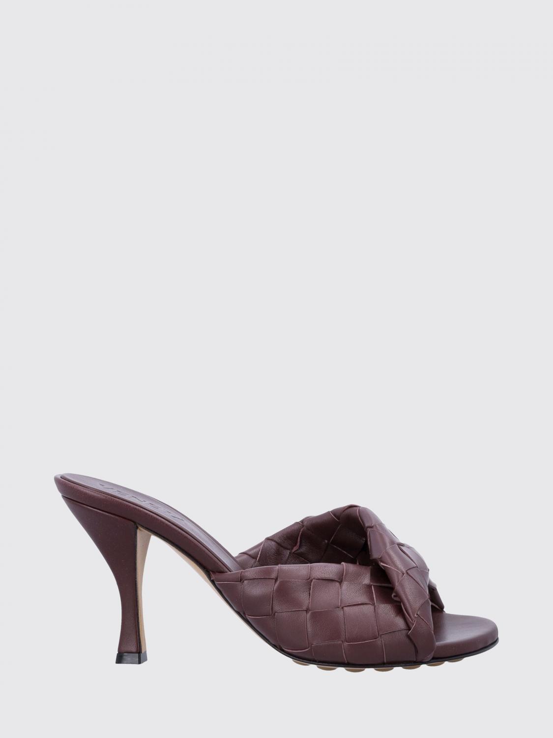 blink woven lambskin mules with a high flared heel