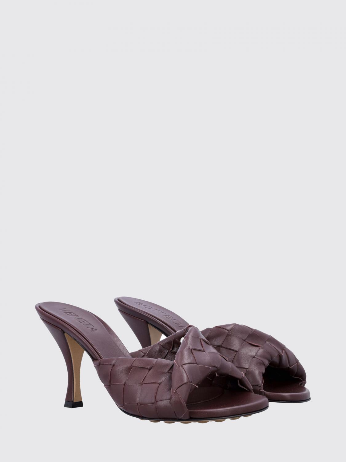 blink woven lambskin mules with a high flared heel