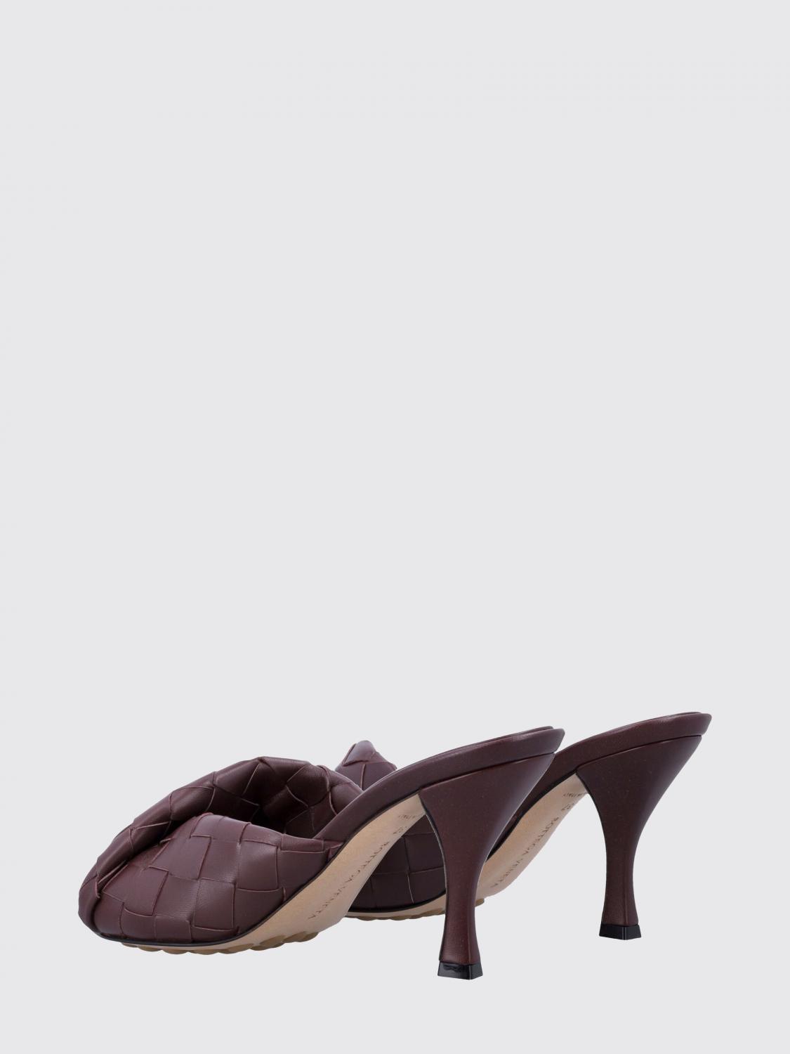 blink woven lambskin mules with a high flared heel