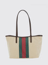 tribeca shoulder bag in cotton canvas with web stripe and charms
