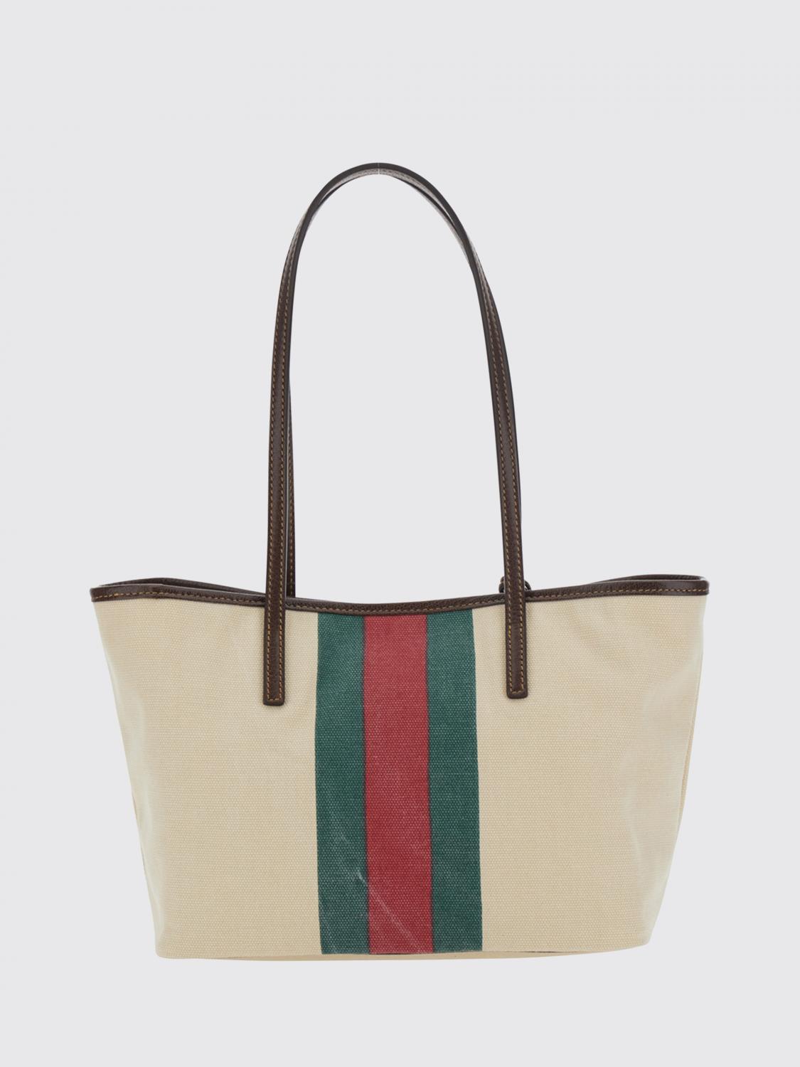 tribeca shoulder bag in cotton canvas with web stripe and charms