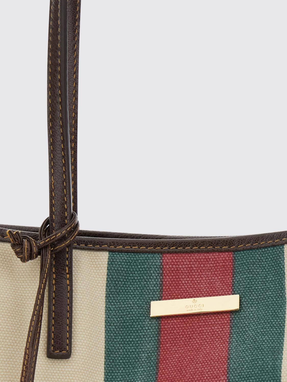 tribeca shoulder bag in cotton canvas with web stripe and charms