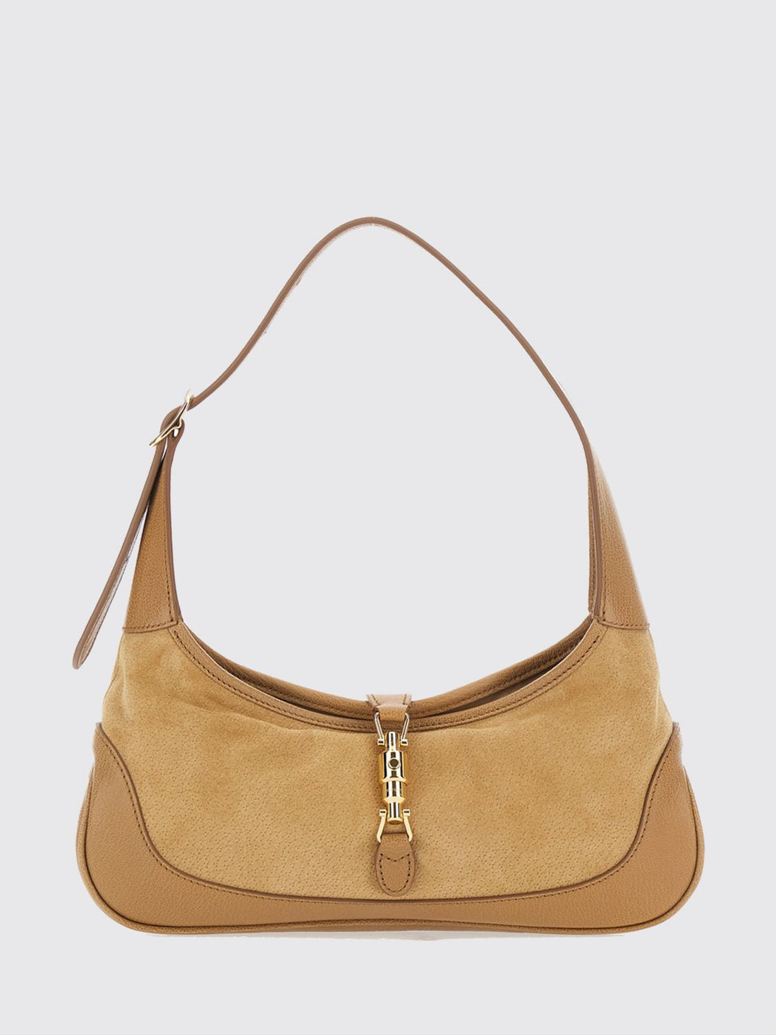 GUCCI OS jackie slim shoulder bag in grained leather with piston lock