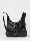 jackie 1961 medium shoulder bag in black grained leather