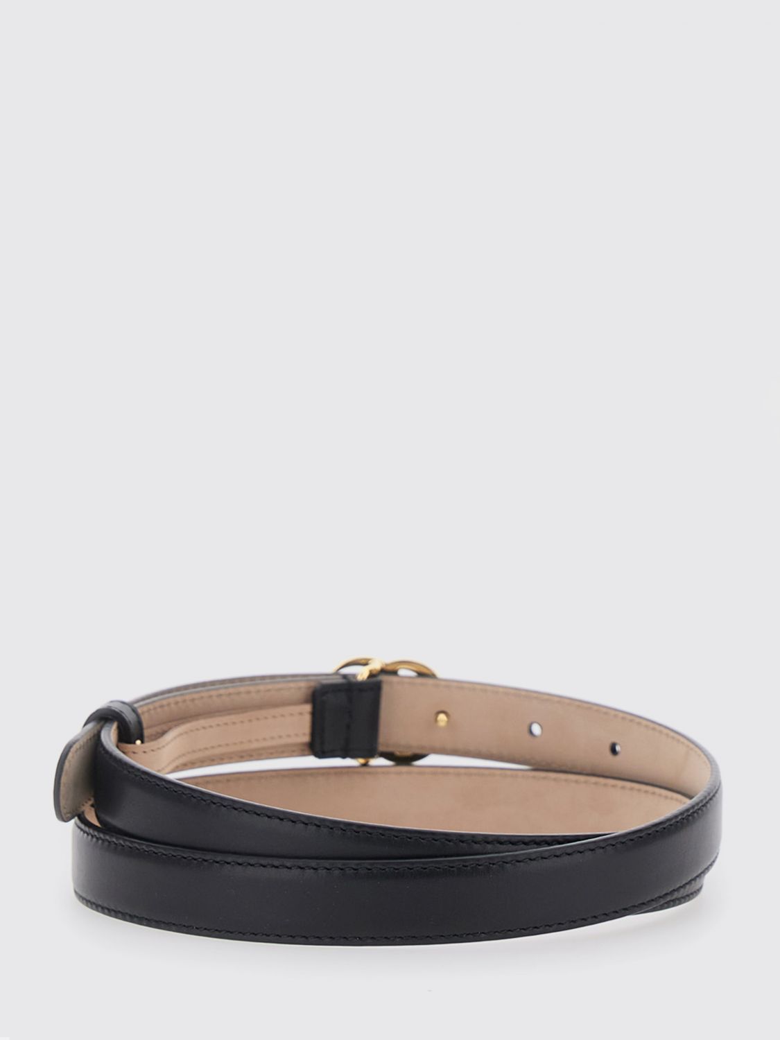gg marmont slim calfskin leather belt with double g buckle