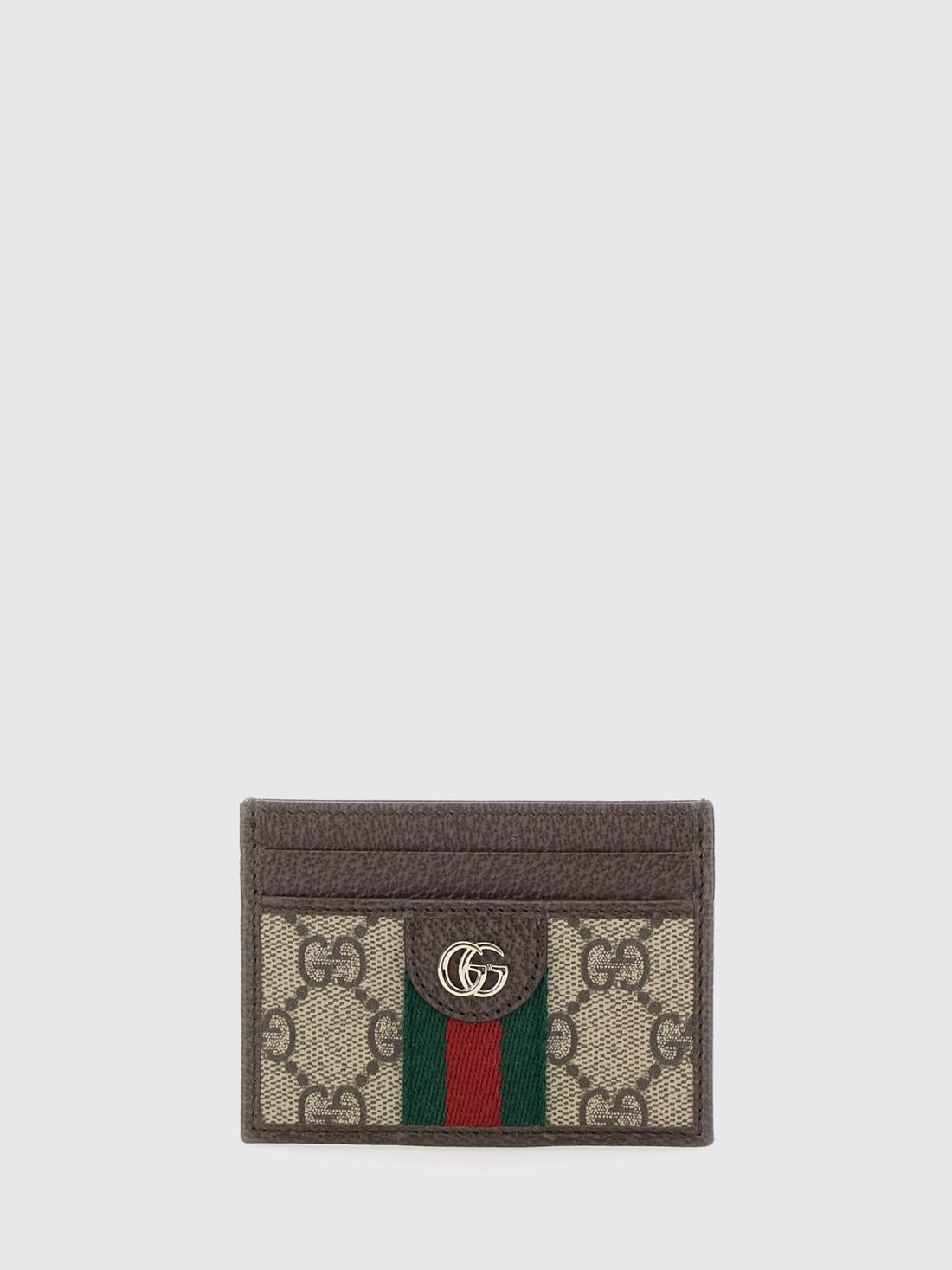GUCCI OS flat card holder in gg supreme fabric with five card slots
