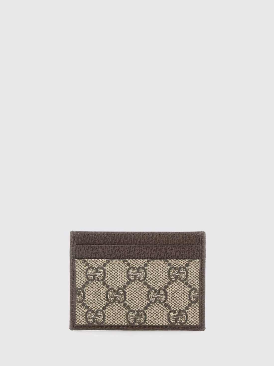 GUCCI OS flat card holder in gg supreme fabric with five card slots
