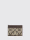 flat card holder in gg supreme fabric with five card slots