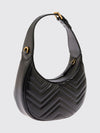 gg marmont mini hobo bag in matelassé leather with chain strap