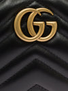 gg marmont mini hobo bag in matelassé leather with chain strap