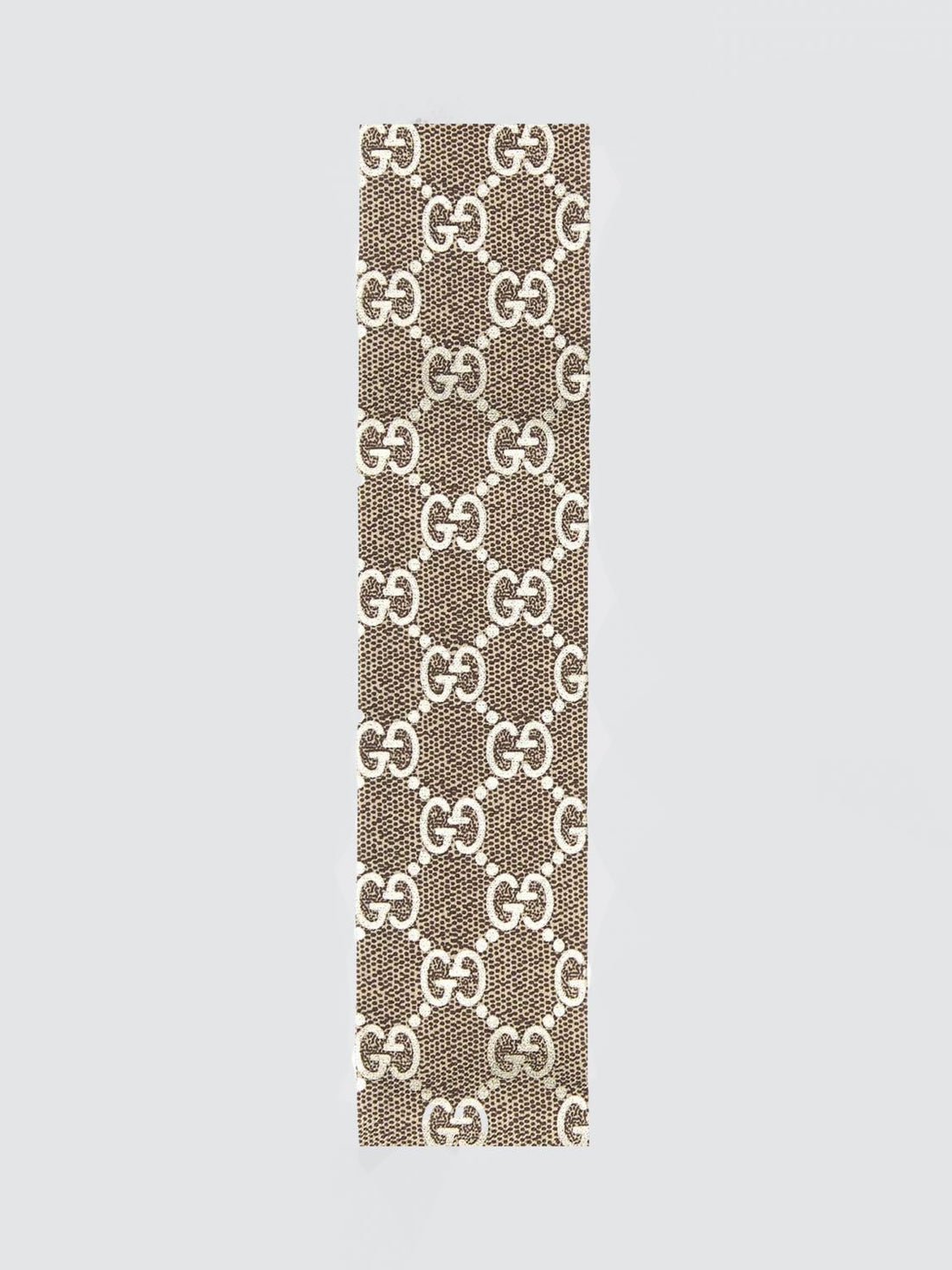 GUCCI OS rectangular bandeau scarf in silk with all-over gg monogram print