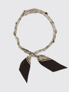 rectangular bandeau scarf in silk with all-over gg monogram print