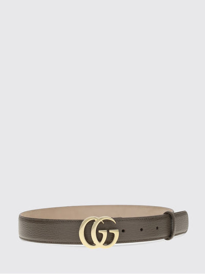 leather belt with jewelled brass and zirconia buckle