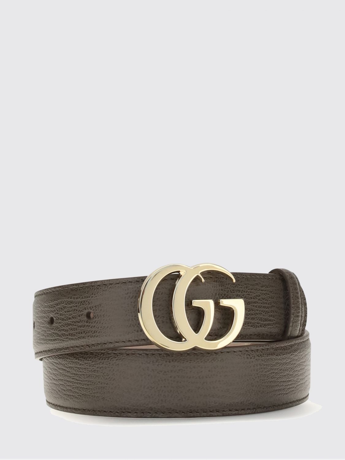 leather belt with jewelled brass and zirconia buckle