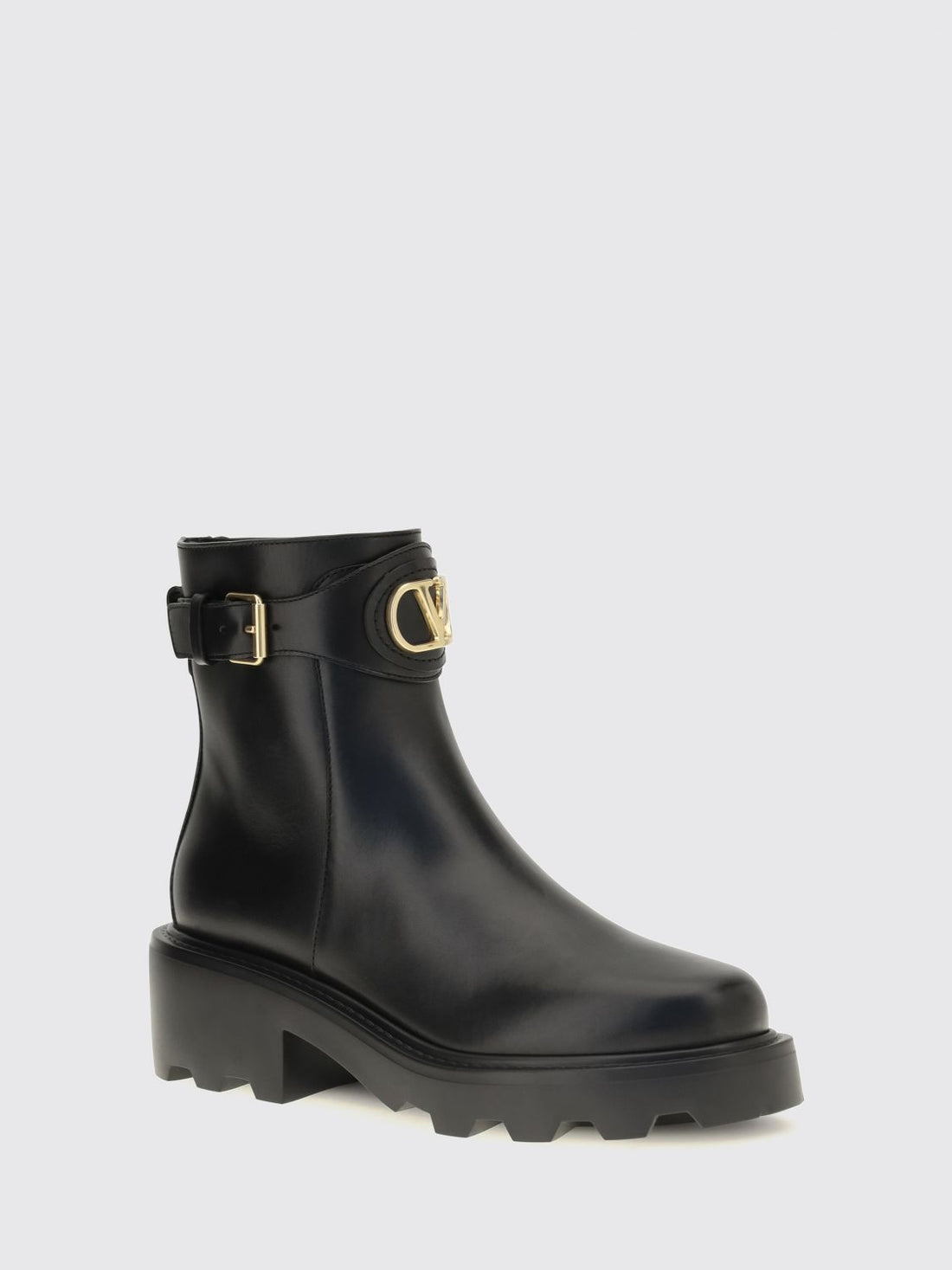 VALENTINO GARAVANI 36 vlogo signature leather biker ankle boots