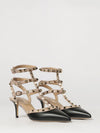 rockstud leather slingback pumps with studs and mid stiletto heel