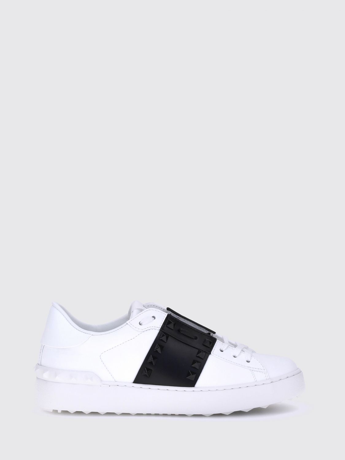 rockstud untitled sneakers in smooth leather with studs