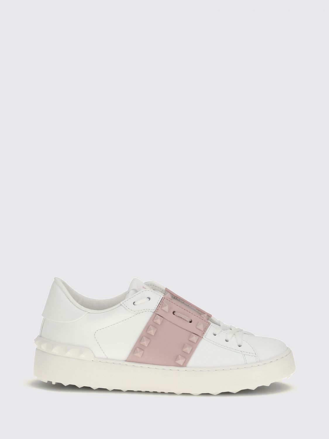rockstud untitled sneakers in smooth leather with studs