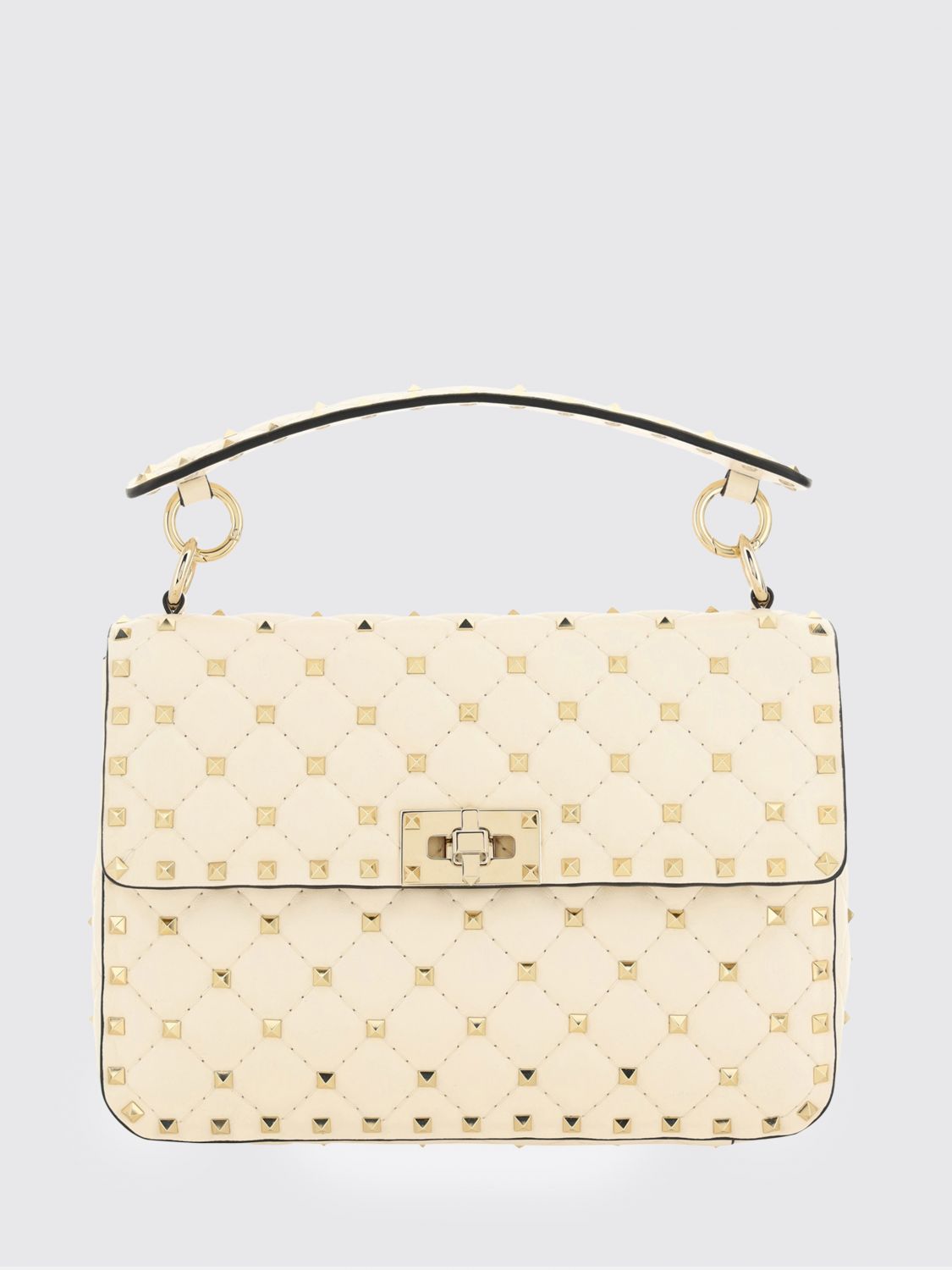 rockstud spike mini handbag in quilted nappa with studs