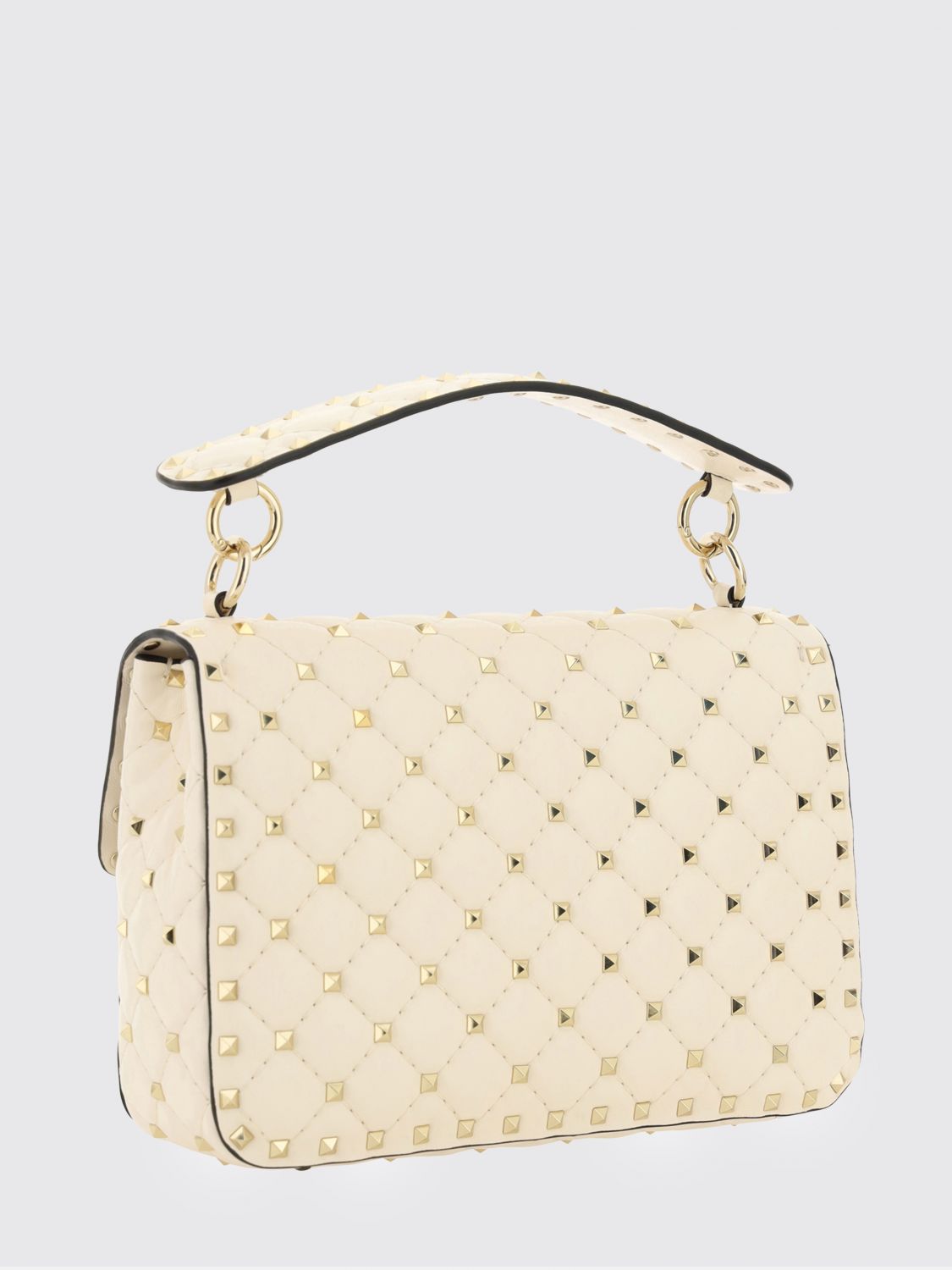 rockstud spike mini handbag in quilted nappa with studs