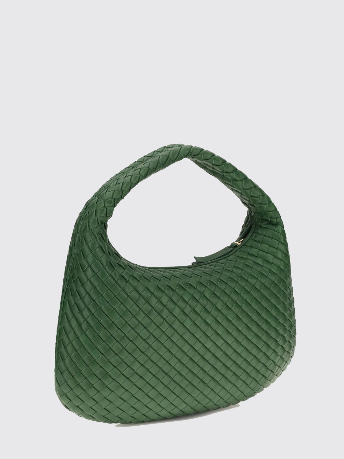veneta shoulder bag in lambskin with intrecciato motif